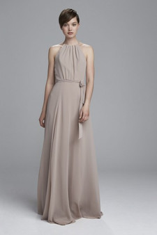 AMSALE MAIDS DELANEY - HIGH NECKLINE BRIDESMAIDS DRESS FROM AMSALE BRIDESMAIDS.