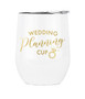This insulated tumbler reads This Is My Wedding Planning Cup in gold metallic. This cup would make a great Engagement gift for the Bride to Be!